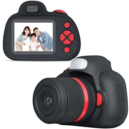 ClickingDYS D6 子ども用デジタルカメラ 子供カメラ 前後2600万画素 自撮り 2インチIPS画面 写真 動画 顔認識機能 多機能 USB充電 子供プレゼント 32g TFカード付き ブルー