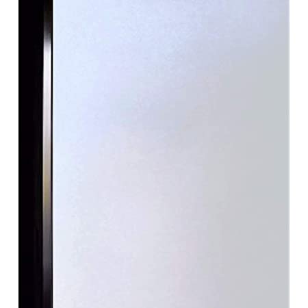 Mixiu 窓用フィルム 目隠しシート 断熱遮光 UVカットガラスフィルム 貼り直し可能 跡残らず剥がせる 接着剤なし 静電吸着 水で貼り付 窓 めかくしシートは 寝室、浴室、会議室などに適用する (艶消淡白, 60*400CM)