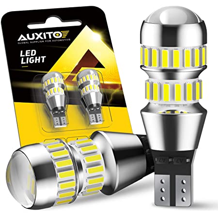 AUXITO T16 LED バックランプ 爆光 4倍明るさUP バックランプ T16 / T15 4014 LED　42連 24ヶ月保証 12V 無極性 ホワイト 後退灯 バックライト 50000時間以上寿命 (2個セット)