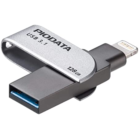 エレコム USBメモリ 128GB iPhone/iPad対応 [MFI認証品] ライトニング Type-C変換アダプタ付 ブラック MF-LGU3B128GBK
