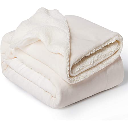 Accotia 毛布 ブランケット シングル 140×200cm 洗える もうふ 暖かい フランネル 掛け毛布 冬用 オールシーズン おしゃれ ホワイト