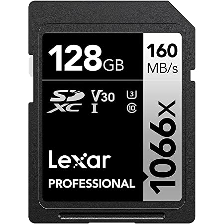 Lexar SDカード 128GB Professional 1066x SDXCカード – 最大読込160MB/秒、書込120MB/秒、UHS-I、U3、V30、Class 10【4K Ultra HD 動画撮影】【デジタル一眼レフカメラ、デジタルカメラ、デジタルビデオカメラ対応】SILVER シリーズ