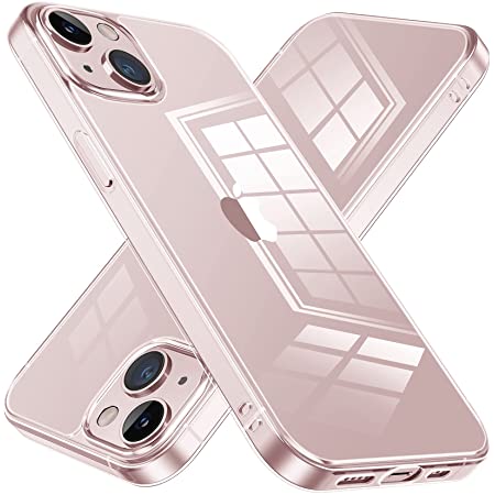 NIMASO ケース iPhone13mini 用 クリアカバー iphone13ミニ 対応 強化ガラス背面 耐黄変 耐衝撃 傷防止 ワイヤレス充電対応 NSC21I323