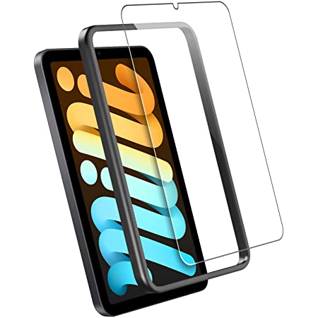 ESR iPad mini6 ガラスフィルム 2021 iPad mini 第6世代 用 強化 ガラス 保護フィルム 1枚入り HD高透過率 傷に強い 指紋防止 反射防止 簡単貼り付け ガイド枠付き