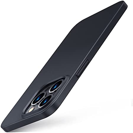 Spigen iPhone13 Pro 用 ケース 厚さ1.55mm 2重構造 PC素材 さらさら 米軍MIL規格取得 超極薄 レンズ保護 超薄型 超軽量 指紋防止 擦り傷防止 マット仕上げ ワイヤレス充電対応 シン・フィット ACS03675 (ブラック)