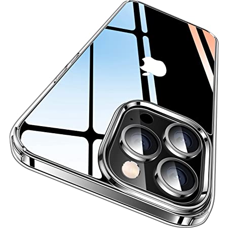 ONES 全透明 iPhone 13 Pro Max ケース 耐衝撃 エアバッグ 超軍用規格 軽い 美しい 黄変防止 〔光沢感·ハードなPC背面＋柔軟TPUバンパー〕〔すり傷防止、滑り止め、持ちやすい〕 Qi充電 カバー