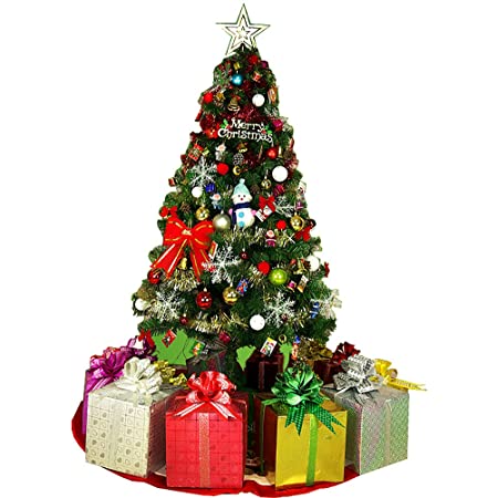 クリスマスツリー 卓上 50cm ミニツリー クリスマス飾り LEDイルミネーション 20点セット オーナメント おしゃれ キラキラ 暖かい 雰囲気満々 簡単な組立品 飾り 商店 部屋 おもちゃ プレゼント (50CM)