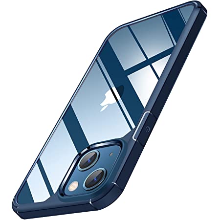 TENDLIN iPhone 13 Mini 用ケース クリア 薄型 黄変防止 耐衝撃 アイフォン 13 Mini 対応 5.4 インチ カバー （ブルー）