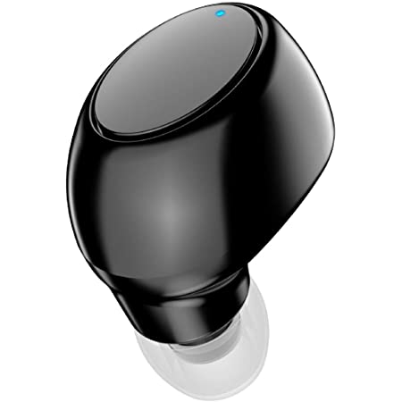 Bluetooth ワイヤレス イヤホン 5.0 片耳 完全ワイヤレス ヘッドセット 4時間連続再生 超小型 超軽量 ブルートゥース イヤフォン ノイズキャンセリング ハンズフリー 通話 マイク内蔵 IPhone Android 対応 (ブラック)