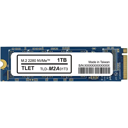 東芝エルイートレーディング(TLET) 内蔵SSD 1TB NVMe PCIe Gen3x4 M.2 2280 国内サポート正規品 TLD-M2A01T3
