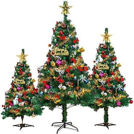 YooHeLife Xmasクリスマスツリー 120cm 150cm 180cm クリスマスツリー セット LED 飾りライト クリスマス オーナメント 組立簡単 収納便利 クリスマス飾り プレゼント おしゃれ 高級 豪華 装飾 クリスマスグッズ インテリア 用品 (120cm)