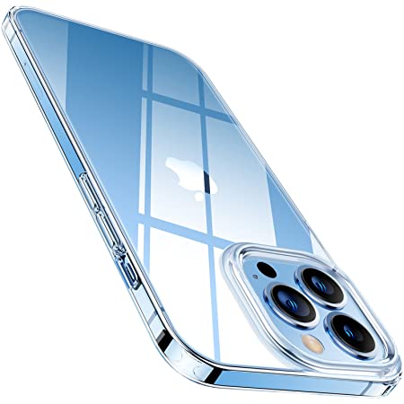 iPhone13proケース 透明 強化ガラスケースCAFELE iPhone13Proクリアケースストラップホール付き 黄ばみなし耐衝撃6.1インチ対応 軽量 レンズ全面保護 防塵 擦り傷防止 滑り止め 超耐久 QIワイヤレス充電対応 SGS認証 アイフォン13プロ專用スマホケース