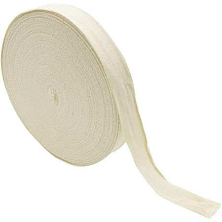 綾テープ 綾織 生成り 綿素材 伸縮性 持ち手 ハンドメイド 衣装 服飾 クラフト (3cm×50m)