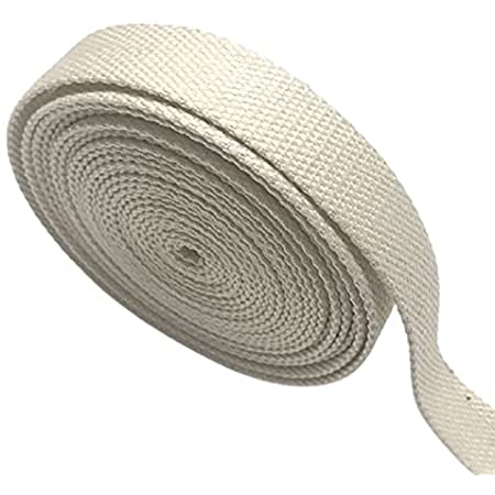 綾テープ 綾織 生成り 綿素材 伸縮性 持ち手 ハンドメイド 衣装 服飾 クラフト (3cm×50m)