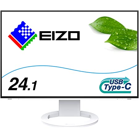 EIZO FlexScan EV2485-WT (24.1型/1920×1200/フレームレスモニター/アンチグレアIPS/疲れ目軽減/ホワイト)