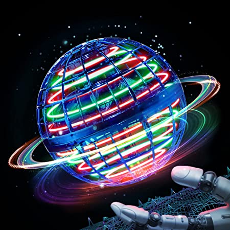 Gimamaフライングボール ジャイロ 飛行ボールトイ UFOおもちゃ ブーメランスピナー ドローンおもちゃ LEDライト付き 人気を集めているプレゼント (パープル)