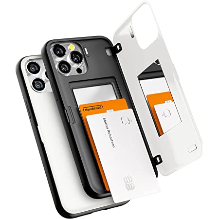 YUYIB iPhone13 Pro Max 用 ケース クリアケース カード収納 tpuバンパー 薄型 黄変防止 耐久 すり傷防止 ワイヤレス充電対応 ストラップホール付き アイフォン13Pro Max カバー (iPhone13 Pro Max 6.7″)
