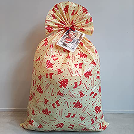 サンリオ(SANRIO) クリスマス ラッピング 袋 サンタ ソックスバッグ LLサイズ 396010 レッド