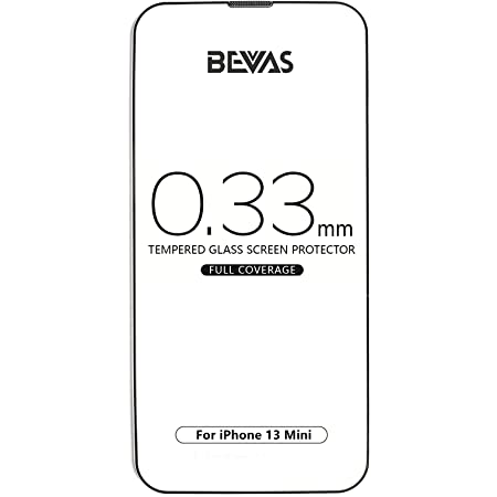 【防塵ネット付き】BEVAS iPhone13 Mini用 ガラスフィルム 液晶保護フィルム アイフォン13ミニ用 全面保護 10倍強化 高透過率 極細黒縁 指紋防止 飛散防止 ガイ ド枠付き 2枚セット…