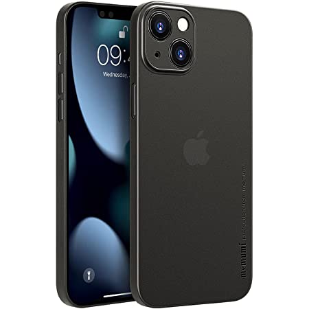 「PITAKA」iPhone 13mini 対応 ケース Air Case 600Dアラミド繊維製 カーボン風 デザイン 極薄(0.55mm) 軽量(7ｇ) 耐衝撃 保護 カバー ワイヤレス充電対応 ミニマリスト シンプル 5.4インチ（黒/グレーツイル柄）
