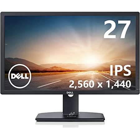 Dell ディスプレイ モニター U2713M 27インチ/2K解像度（‎2560×1440 ）16:10/IPS非光沢/8ms/VGA,DVI,DP,HDMI/USBハブ/画面回転 高さ調整 (整備済み品)