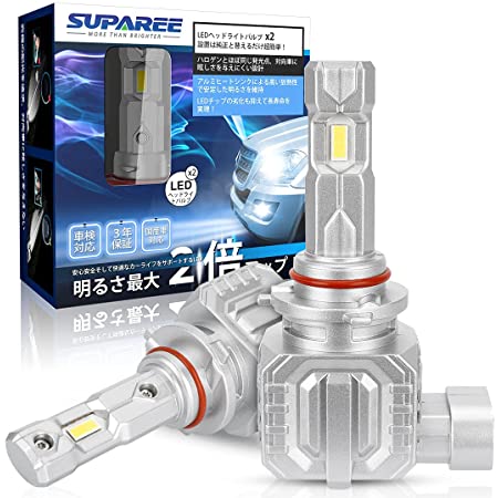 SUPAREE ledバルブ hb3 ハイビーム用 hb3 ledヘッドライト 車検対応 hb4 led ホワイト 6000K 12V/24V車対応(ハイブリッド車・EV車対応) 90W 16000LM ２個入り