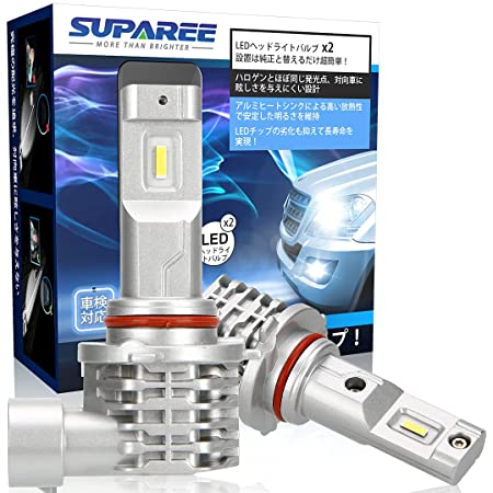 SUPAREE ledバルブ hb3 ハイビーム用 hb3 ledヘッドライト 車検対応 hb4 led ホワイト 6000K 12V/24V車対応(ハイブリッド車・EV車対応) 90W 16000LM ２個入り