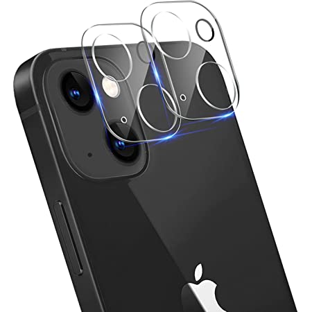 【2枚入り】iPhone 13/ iPhone 13 MINI 対応 カメラフィルム レンズ保護ガラスフィルム【日本製素材旭硝子製】·最高硬度9H·高い光透過率·3D Touch対応·飛散防止·指紋防止·気泡防止 iPhone 13/iPhone 13 MINI 対応 カメラ保護フィルム