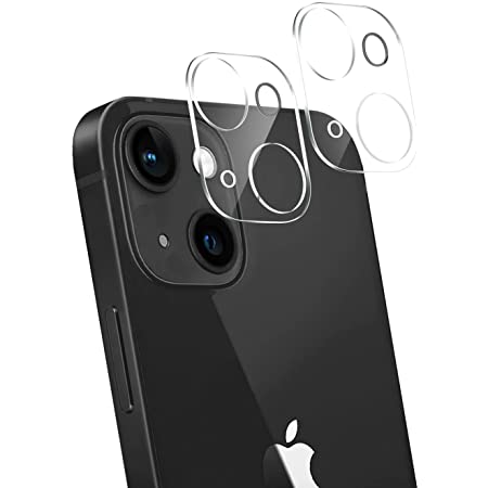 【2枚入り】iPhone 13/ iPhone 13 MINI 対応 カメラフィルム レンズ保護ガラスフィルム【日本製素材旭硝子製】·最高硬度9H·高い光透過率·3D Touch対応·飛散防止·指紋防止·気泡防止 iPhone 13/iPhone 13 MINI 対応 カメラ保護フィルム
