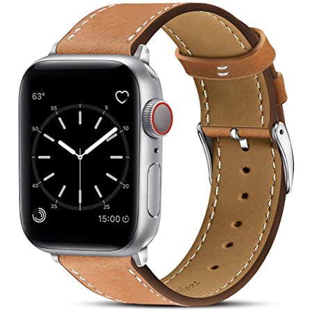 【 Premier Leather House 】アップルウォッチ バンド ベルト Apple Watch Band 革 SE 6 5 4 3 2 1 アップル ウォッチ ダブル 一重巻き 本革 レザー 44mm 42mm 40mm 38mm (キャメル, 42/44mm)