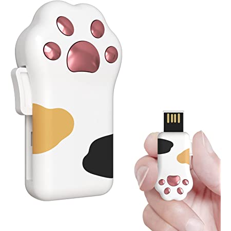 USBメモリ128GB 猫の足可爱いカラフル 小さな 防水防塵 USBフラッシュメモリ大容量2.0メモリスティックストラップ穴のデザインで小型かわいい動物の漫画の形