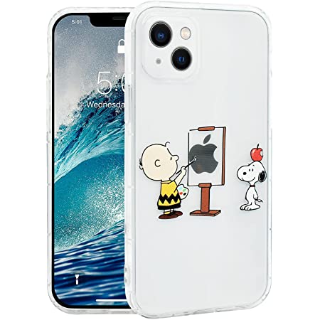 グルマンディーズ ピーナッツ iPhone13(6.1インチ)対応 ソフトケース スヌーピー SNG-598A ホワイト