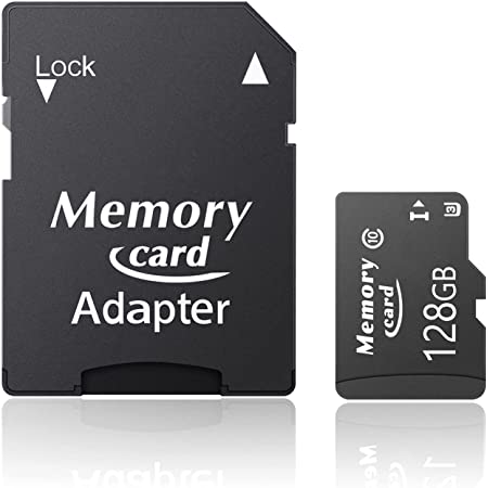 WBAUNEEマイクロ メモリーカード128GB メモリーカード 超高速100MB/S 転送 フルHDビデオ録画 U3、A1、4K撮影、Class10対応 5年保証(128GB)