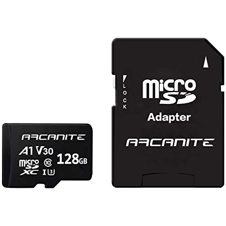 WBAUNEEマイクロ メモリーカード128GB メモリーカード 超高速100MB/S 転送 フルHDビデオ録画 U3、A1、4K撮影、Class10対応 5年保証(128GB)