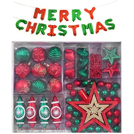 クリスマスツリーボール 30個3cmクリスマスボールピアスツリーペンダント飛散防止ボールホームオフィスショップクリスマスパーティーの装飾（赤、緑、白）