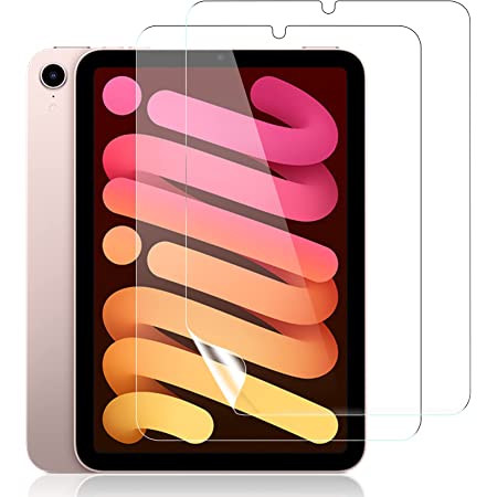 iPad mini6 専用 フィルム 0.1mm極薄タイプ 貼付簡単 気泡ゼロ 自動吸着 防塵 防水 高透過率 指紋防止 iPad mini6 第6世代 用 保護フィルム(2枚入り)