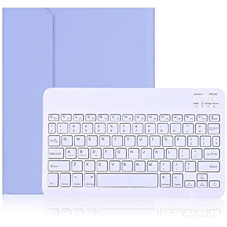 iPad Mini 6 2021キーボードケース，ワイヤレスマウス付き，分離式 7色バックライトワイヤレスBluetoothキーボード，iPad Mini 6世代2021かわいい キャンディーカラー レディース アイパッド 8.3インチカバー女性 人気，Apple Pencil 収納ペンスロット付，スタンド機能付き全面保護多角度調整手帳型 (iPad Mini 6 2021, 黒-B)