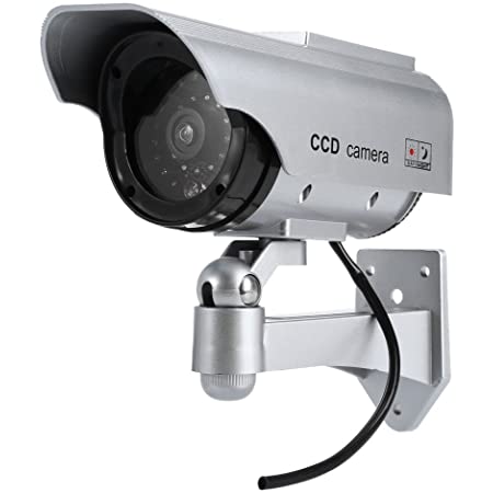ダミーカメラ 監視カメラ ドーム型 LED 点滅機能 防犯対策 簡単設置 玄関 駐車場 (4個セット)