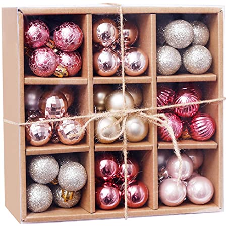 Hanakaze 49ct 3cm クリスマス オーナメント飾り付け ボール 3cm 49個入り クリスマスデコレーション カラフル エレガント ミニクリスマスボール クリスマスツリーおしゃれ北欧