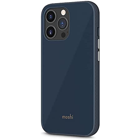 moshi iGlaze (iPhone用 ハイブリッドハードシェルケース) 高耐久 米軍MIL規格 (Slate Blue) (iPhone 13 Pro用)