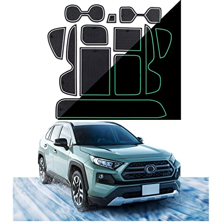 Auto Spec トヨタ RAV4 ポケットマット 新型 XA50型 2019年-現行 5代目 インテリア ラバーマット 車種専用設計 ドアポケットマット ゴムマット フロアマット コンソールマット ドレスアップパーツ 内装パーツ アクセサリー 騒音防止 ノンスリップマット 滑り止めマット (Toyota RAV4 2019-, レッド) (Toyota RAV4 2019-, ホワイト)