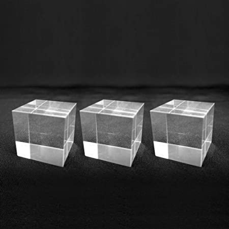 【TKY】 クリア アクリルキューブ アクリルブロック ディスプレイ用品 立方体 透明 フィギュア展示 3個セット 4㎝