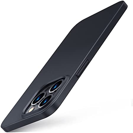 GOODVISH iPhone 13 Pro 用ケース 薄型 PC [マグセーフ適応 ] [ 画面レンズ保護]指紋防止 擦り傷防止 耐衝撃カバー 6.1インチ アイフォン13 ケース 特殊な金属ボタン (ブラック)
