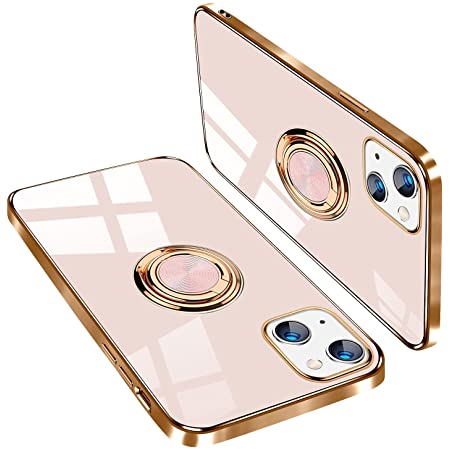 IPhone 13 ケース iphone13 耐衝撃 薄型 カバー アイフォン13 pro 全面保護 TPU 軽量 ゴールド シリコン (パープル)