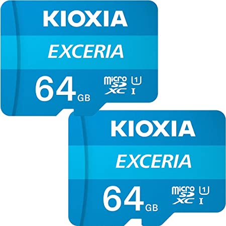 2個セット microSDXCカード 64GB Kioxia（旧Toshiba）EXCERIA 超高速 UHS-I U1 Class10 FULL HD録画 [バルク品]