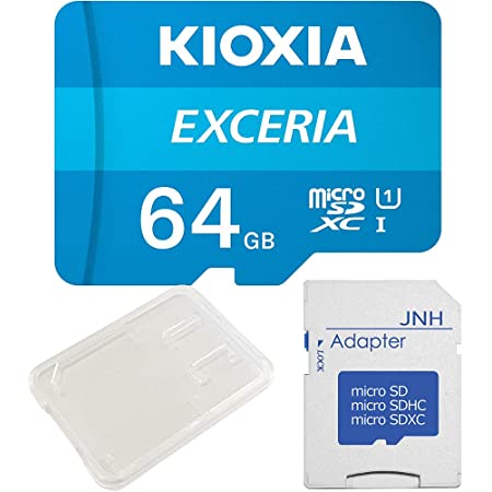 microSDXCカード 64GB Kioxia EXCERIA 超高速 UHS-I U1 + SDアダプター + 保管用クリアケース[バルク品]