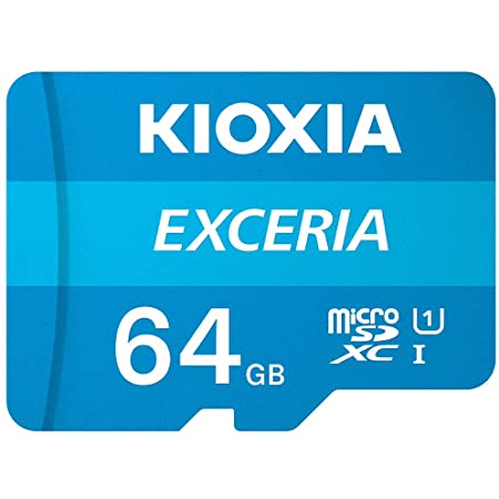 microSDXCカード 64GB Kioxia EXCERIA 超高速 UHS-I U1 + SDアダプター + 保管用クリアケース[バルク品]