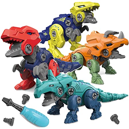 Lupinus 大工さん おもちゃ 恐竜 ドライバー 付き　知育玩具 (GREEN トリケラトプス)