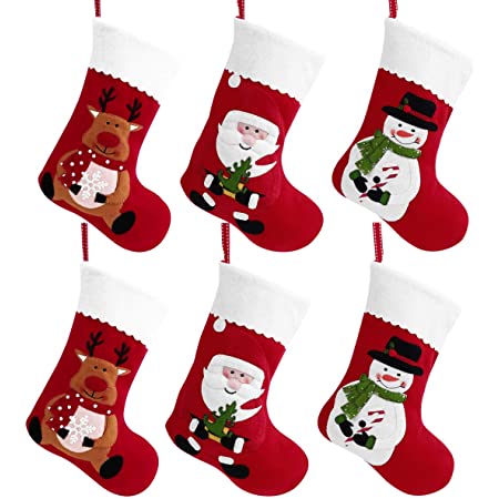 クリスマスの靴下クリスマスツリーの装飾赤いサンタクロースクリスマスツリーストラップハンギングギフトバッグキャンディーバッグクリスマスの装飾壁の入り口の装飾１個セット