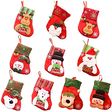 クリスマスの靴下クリスマスツリーの装飾赤いサンタクロースクリスマスツリーストラップハンギングギフトバッグキャンディーバッグクリスマスの装飾壁の入り口の装飾１個セット